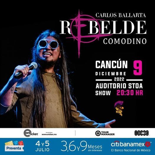 Carlos Ballarta Conciertos Cancun Elfest.mx
