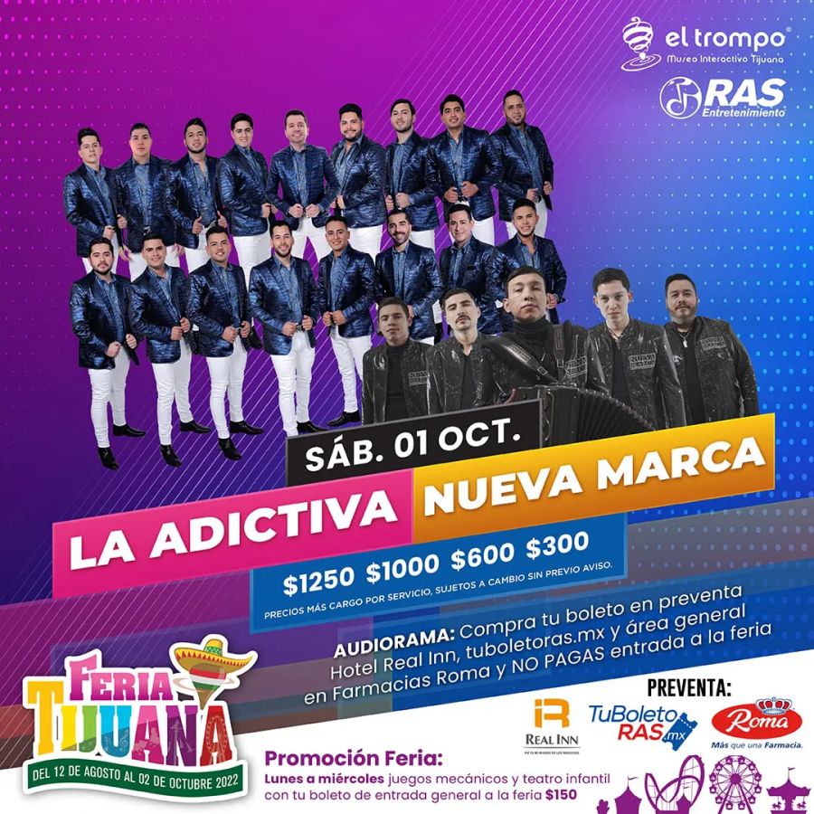 La Adictiva y Nueva Marca Conciertos Tijuana Elfest.mx