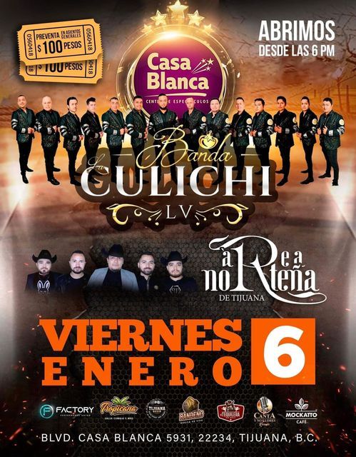 Banda Culichi y Área Norteña - Conciertos - Tijuana 