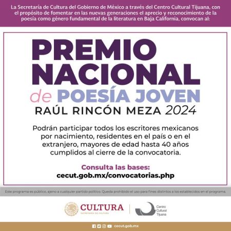 Premio Nacional de Poesía Joven Raúl Rincón Meza 2024