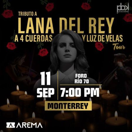 Tributo a Lana del Rey a 4 Cuerdas y luz de velas