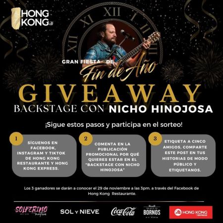 GIVEAWAY Backstage con Nicho Hinojosa