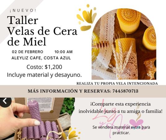 TALLER DE VELAS DE MIEL