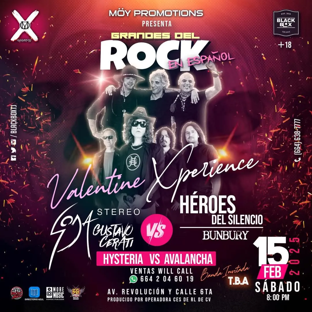 Valentine Xperience Grandes del Rock en Español